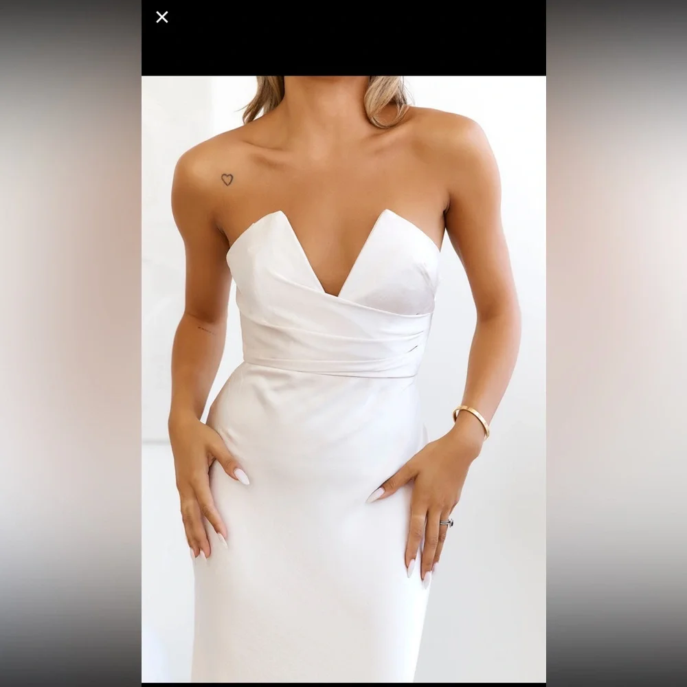 NWT SO LONG MIDI DRESS CHAMPAGNE - Picture 2 of 7